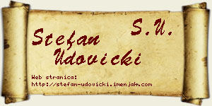 Stefan Udovički vizit kartica